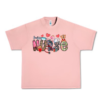 Salmon Nurse Valentines Day Urban Heavy Tee - CowhideDigitalArt