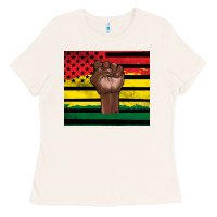 Bone Juneteenth American flag Ladies Tee - Artiststas