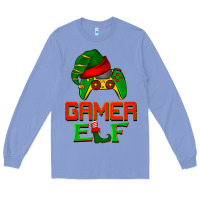 Colony Blue Christmas gamer elf Long Sleeve Tee - BarkalooDesign