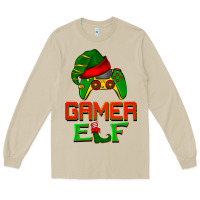 Mushroom Christmas gamer elf Long Sleeve Tee - BarkalooDesign