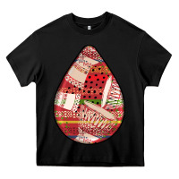 Black african fabric pattern teardrop earrings 3 Heavy Core Tee - BundleAndBundleShop