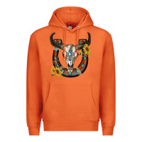 Carrot bull skull with horseshoe Premium Hoodie - RanaPortraitStore