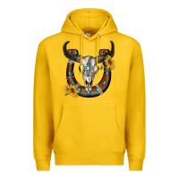 Lemon bull skull with horseshoe Premium Hoodie - RanaPortraitStore