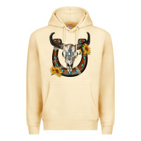 Pina Colada bull skull with horseshoe Premium Hoodie - RanaPortraitStore