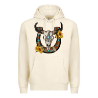 Tofu bull skull with horseshoe Premium Hoodie - RanaPortraitStore