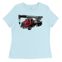 Baby Blue crane truck Ladies Tee - Artiststas