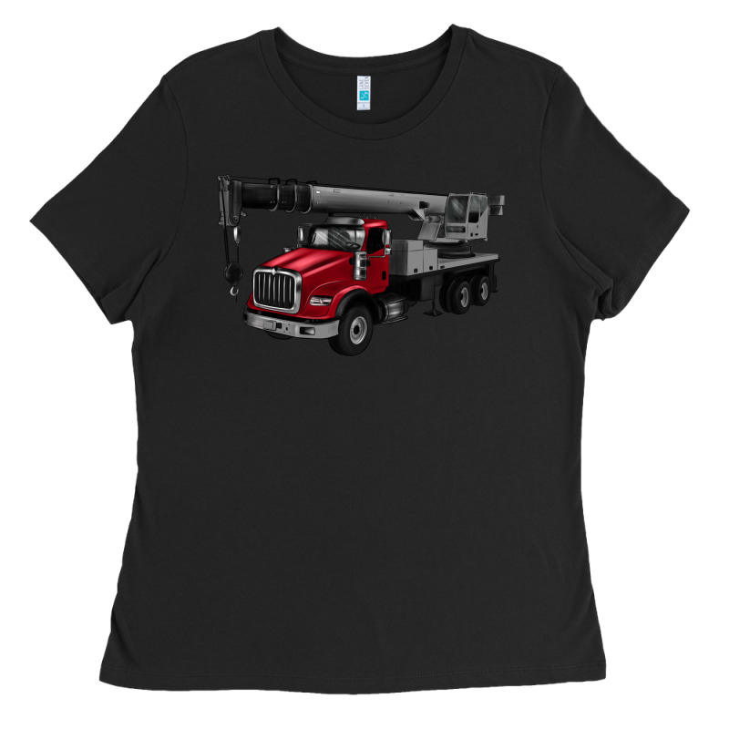 Crane Truck Ladies Tee by Artiststas | Teevron