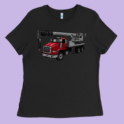 Crane Truck Ladies Tee Designed By Artiststas