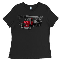 Black crane truck Ladies Tee - Artiststas
