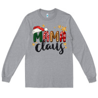 Heather Grey mama Claus Christmas Long Sleeve Tee - BarkalooDesign