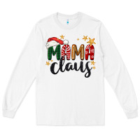 White mama Claus Christmas Long Sleeve Tee - BarkalooDesign