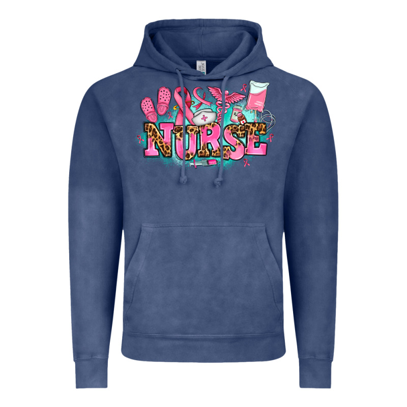 Breast Cancer Nurse Vintage Hoodie by AdoDesignShop | Teevron