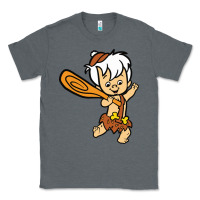 Charcoal Heather bamm bamm Classic Tee - DesigneFamous