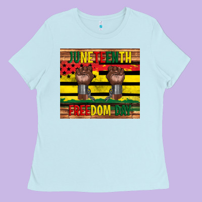 Juneteenth Freedom Day Tumbler Ladies Tee Designed By Artiststas