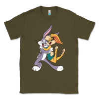 Army Green bugs bunny and lola bunny Classic Tee - DesigneFamous