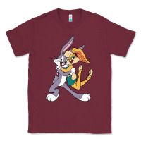 Burgundy bugs bunny and lola bunny Classic Tee - DesigneFamous