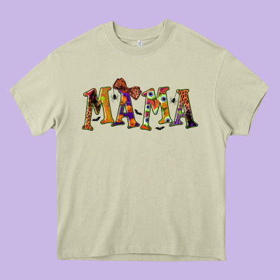 Halloween Mama Heavy Core Tee Designed By Bundleandbundleshop