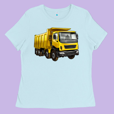 Dump Truck Ladies Tee Designed By Artiststas