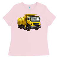 Bubblegum Pink dump truck Ladies Tee - Artiststas