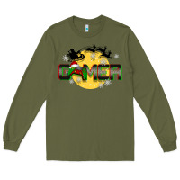 Army Green Christmas gamer Long Sleeve Tee - BarkalooDesign