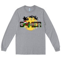Heather Grey Christmas gamer Long Sleeve Tee - BarkalooDesign