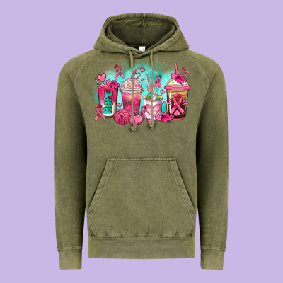 Breast Cancer  Coffee Cups Vintage Hoodie Designed By Adodesignshop
