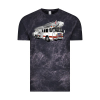 Cloud Black White Fire Truck Vintage Tee - Artiststas