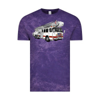 Cloud Purple White Fire Truck Vintage Tee - Artiststas