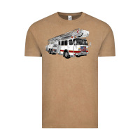 Vintage Coffee White Fire Truck Vintage Tee - Artiststas