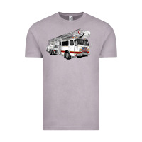 Vintage Zinc White Fire Truck Vintage Tee - Artiststas