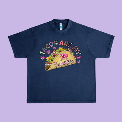 Tacos Are My Valentine Urban Heavy Tee Designed By Cowhidedigitalart