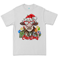 Dove Grey Mooey Christmas Premium Tee - CowhideDigitalArt