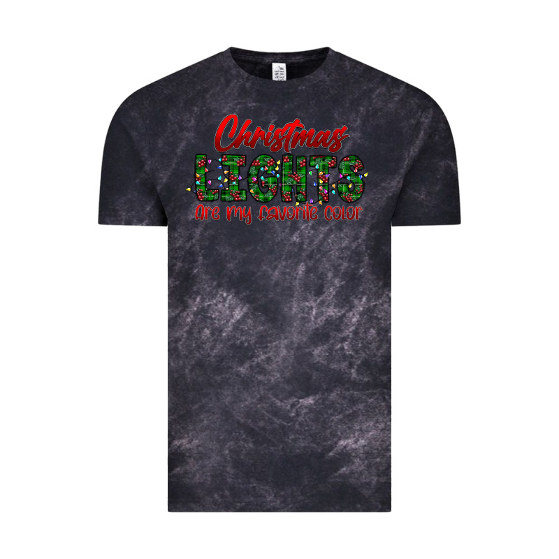 Festive Christmas Lights Text Art Vintage Tee by CowhideDigitalArt | Teevron