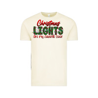 Vintage Arctic festive christmas lights text art Vintage Tee - CowhideDigitalArt