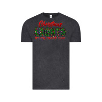 Vintage Black festive christmas lights text art Vintage Tee - CowhideDigitalArt