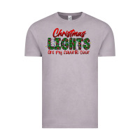 Vintage Zinc festive christmas lights text art Vintage Tee - CowhideDigitalArt