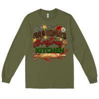 Army Green grandma's Christmas kitchen Long Sleeve Tee - BarkalooDesign