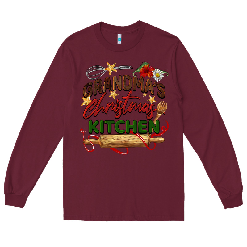 Grandma's Christmas Kitchen Long Sleeve Tee by BarkalooDesign | Teevron