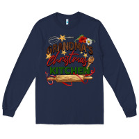 Navy grandma's Christmas kitchen Long Sleeve Tee - BarkalooDesign