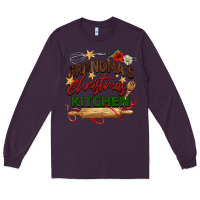 Plum grandma's Christmas kitchen Long Sleeve Tee - BarkalooDesign