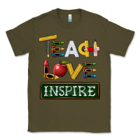 Army Green teach love inspire Classic Tee - BarkalooDesign