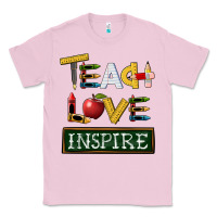 Bubblegum Pink teach love inspire Classic Tee - BarkalooDesign