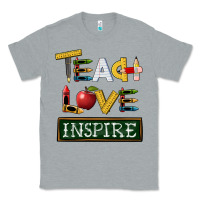 Heather Grey teach love inspire Classic Tee - BarkalooDesign