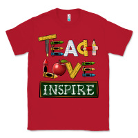 Red teach love inspire Classic Tee - BarkalooDesign