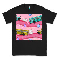 Black Easter School Bus Seamless Pattern Classic Tee - BundleAndBundleShop