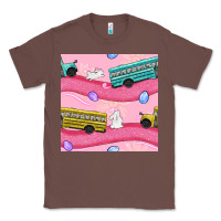 Chestnut Easter School Bus Seamless Pattern Classic Tee - BundleAndBundleShop