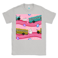 Moon Dust Easter School Bus Seamless Pattern Classic Tee - BundleAndBundleShop