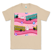 Mushroom Easter School Bus Seamless Pattern Classic Tee - BundleAndBundleShop