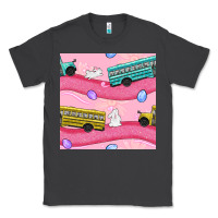 Smoke Easter School Bus Seamless Pattern Classic Tee - BundleAndBundleShop