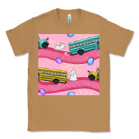 Toasted Coconut Easter School Bus Seamless Pattern Classic Tee - BundleAndBundleShop